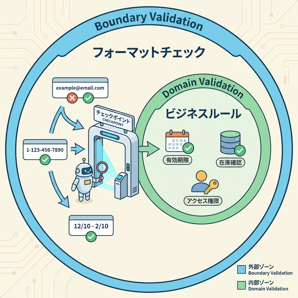 バリデーションのゾーン分け